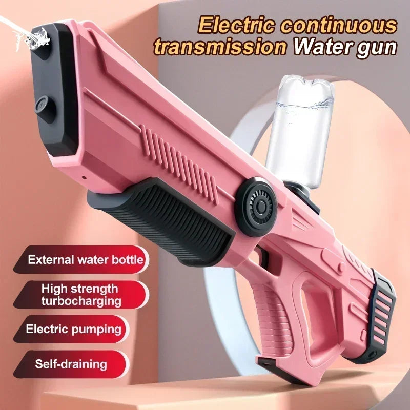 Electric Automatic Water Storage Gun Toys Portable Children Summer Beach Outdoor Fight Fantasy Spray Gun Toys Boy Kid Adult Game