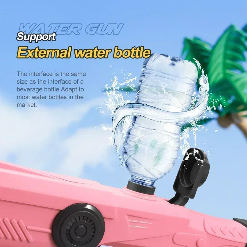 Electric Automatic Water Storage Gun Toys Portable Children Summer Beach Outdoor Fight Fantasy Spray Gun Toys Boy Kid Adult Game
